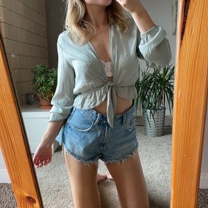 Cotton Candy Blouse Crop Top